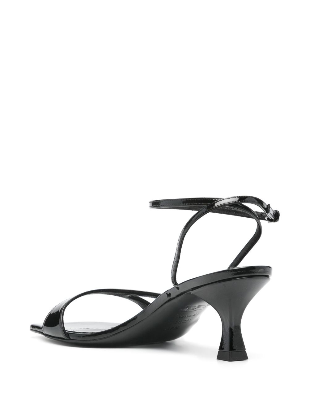 cut-out patent-leather sandals - 3