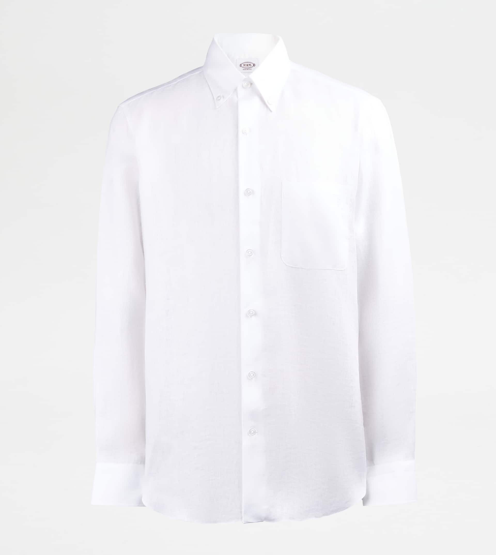 SHIRT IN LINEN - WHITE - 1