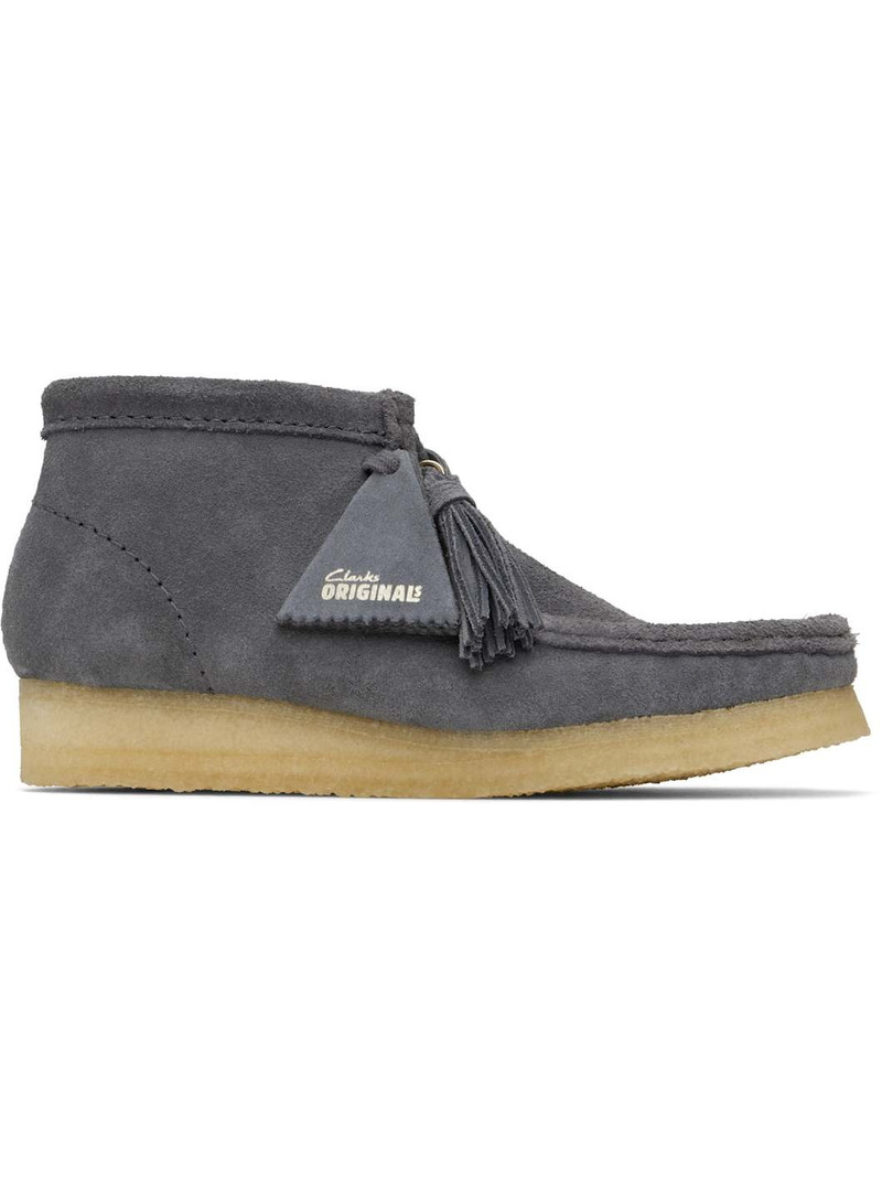 Gray Wallabee Boots 1