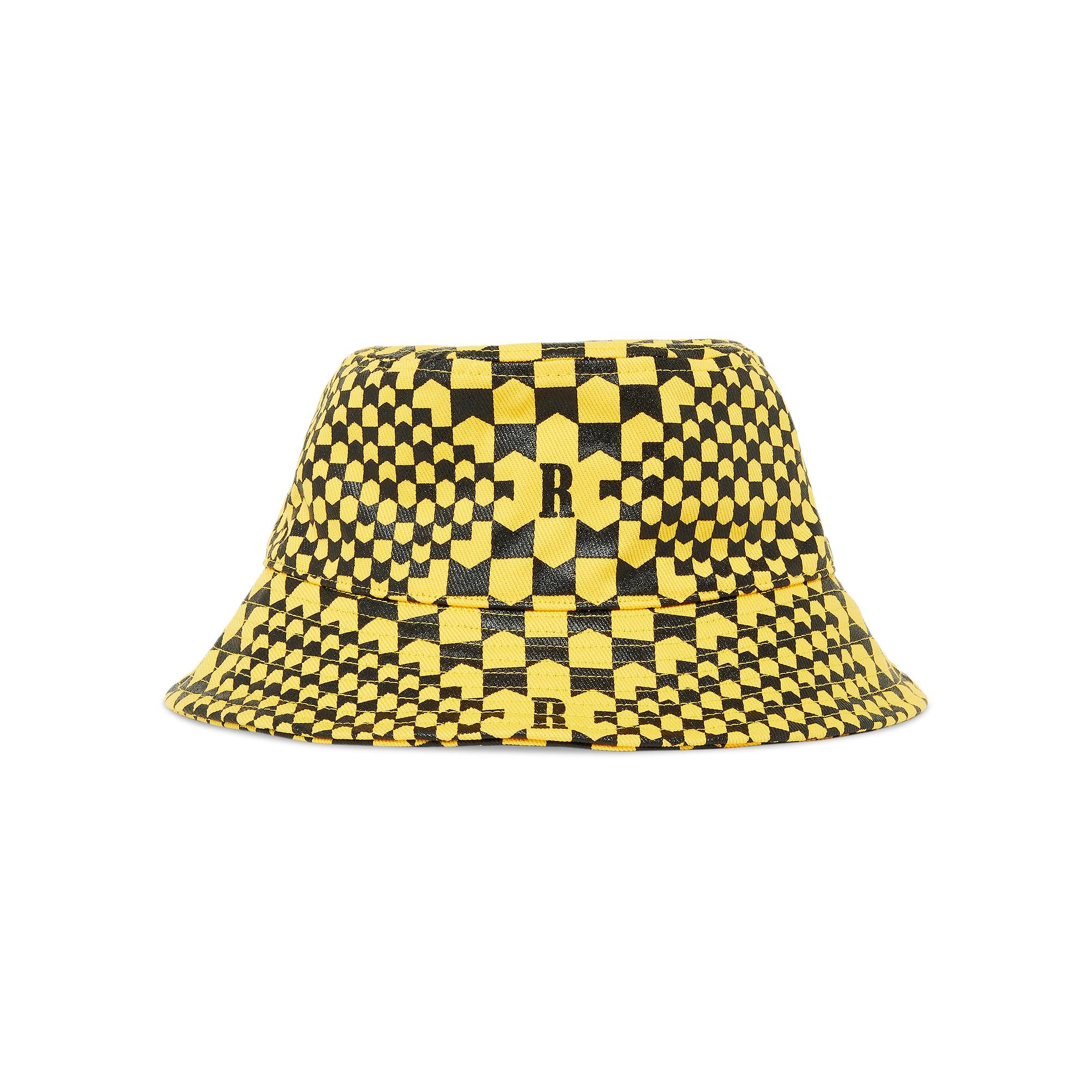 Rhude Checkered Monogram Bucket Hat 'Yellow/Black' - 1