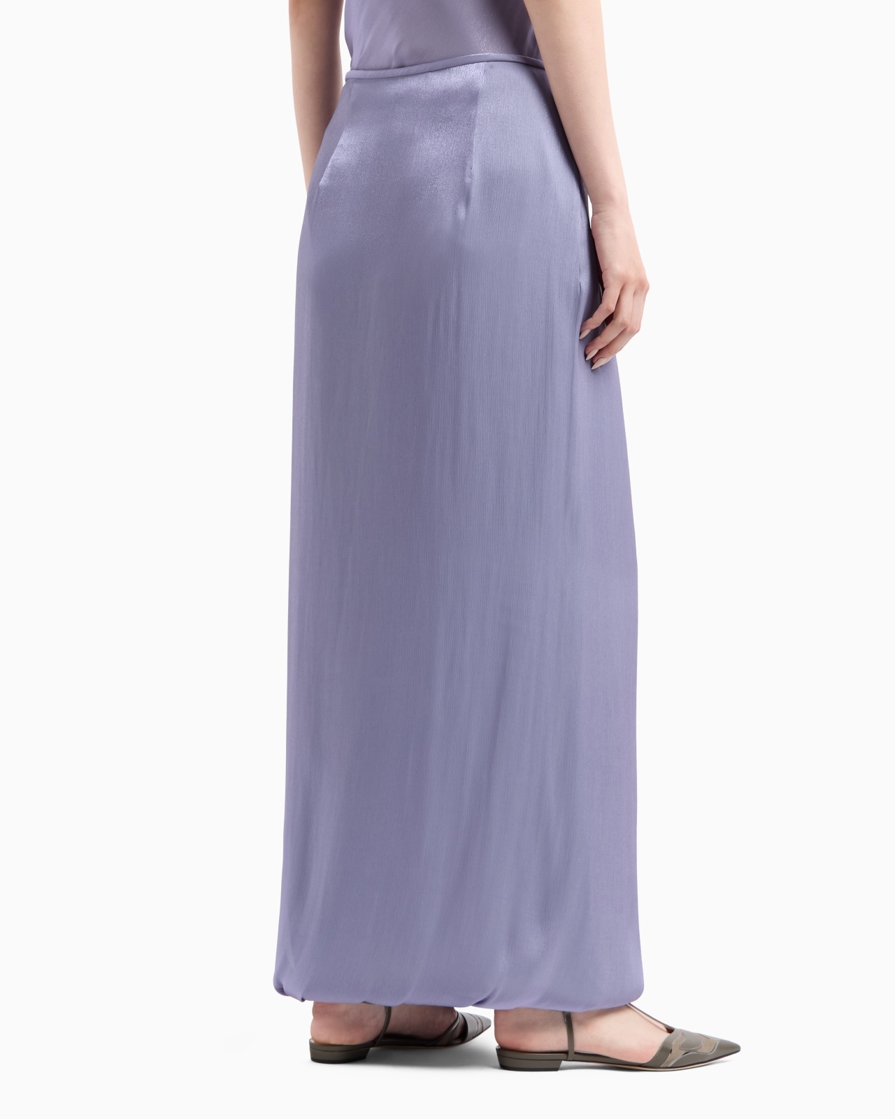 LONG SKIRT IN DOUBLE SILK SATIN - 2