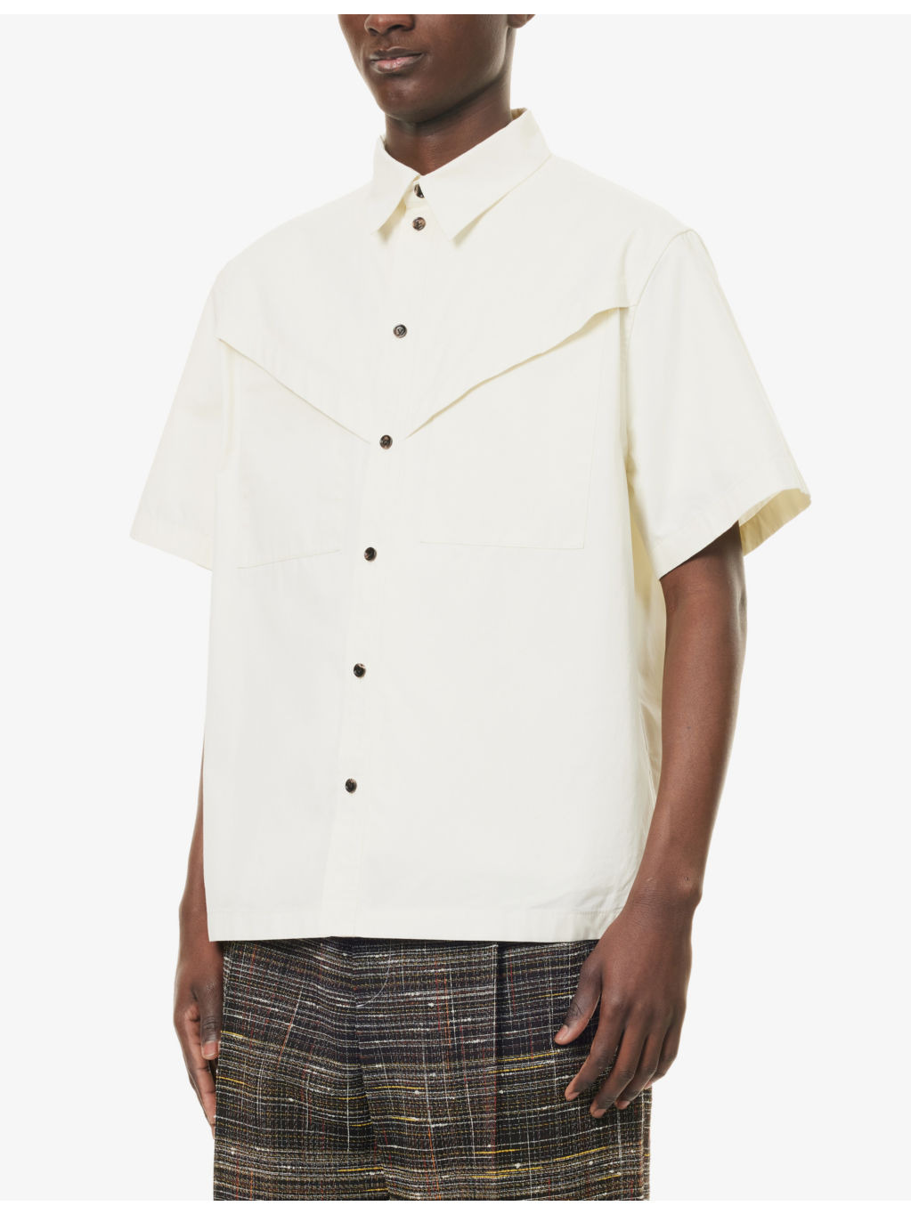 Spread-Collar Cotton Shirt - 3