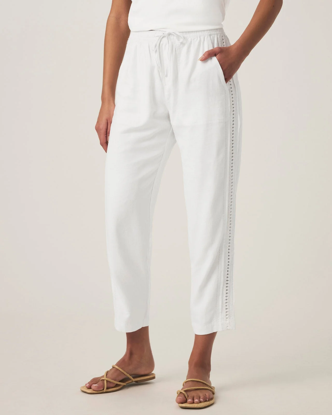 Angie Crochet Straight Leg Pant - 1