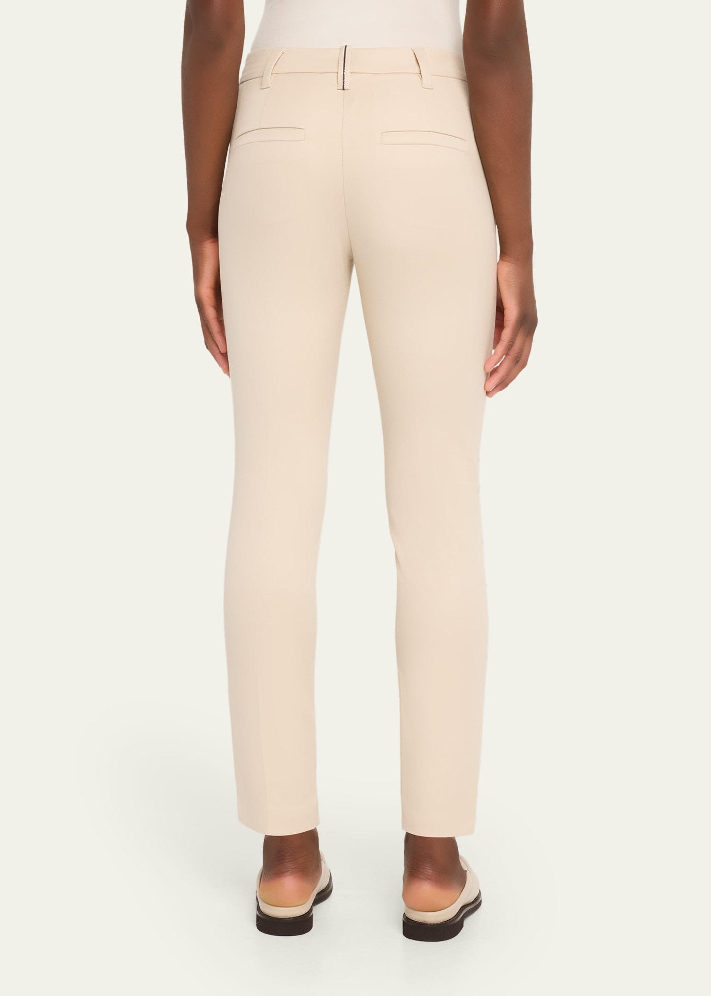 Cotton Twill Slim-Leg Ankle Pants - 3