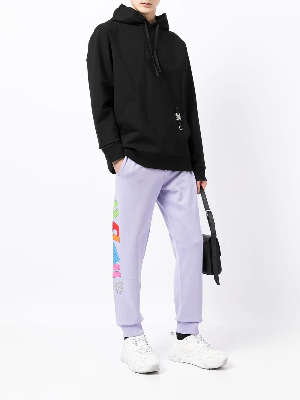 3D logo cotton track pants - 2