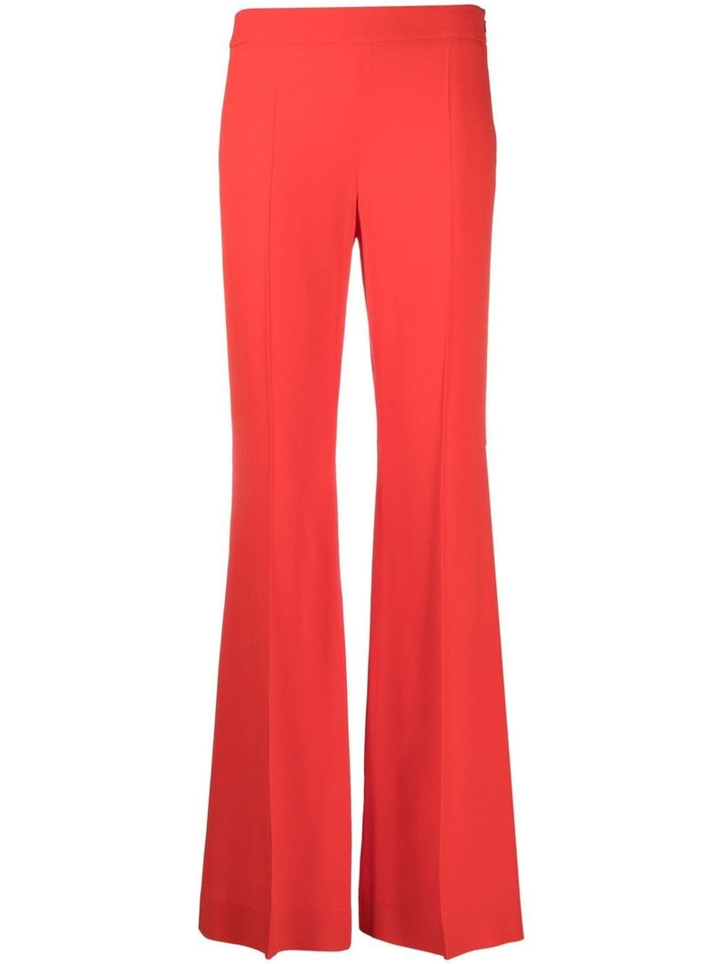 pressed-crease flared trousers 1