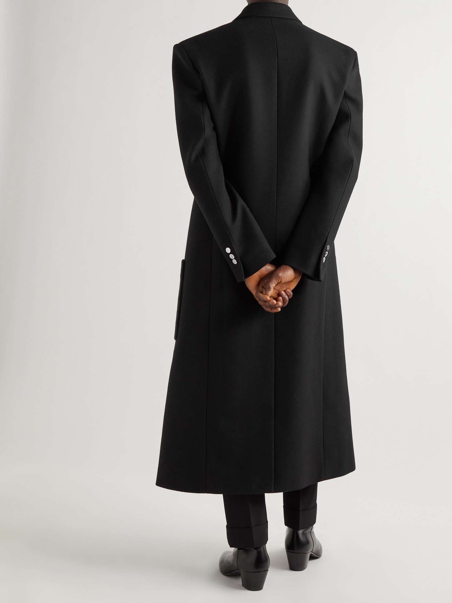 Double-Breasted Wool-Blend Coat - 4