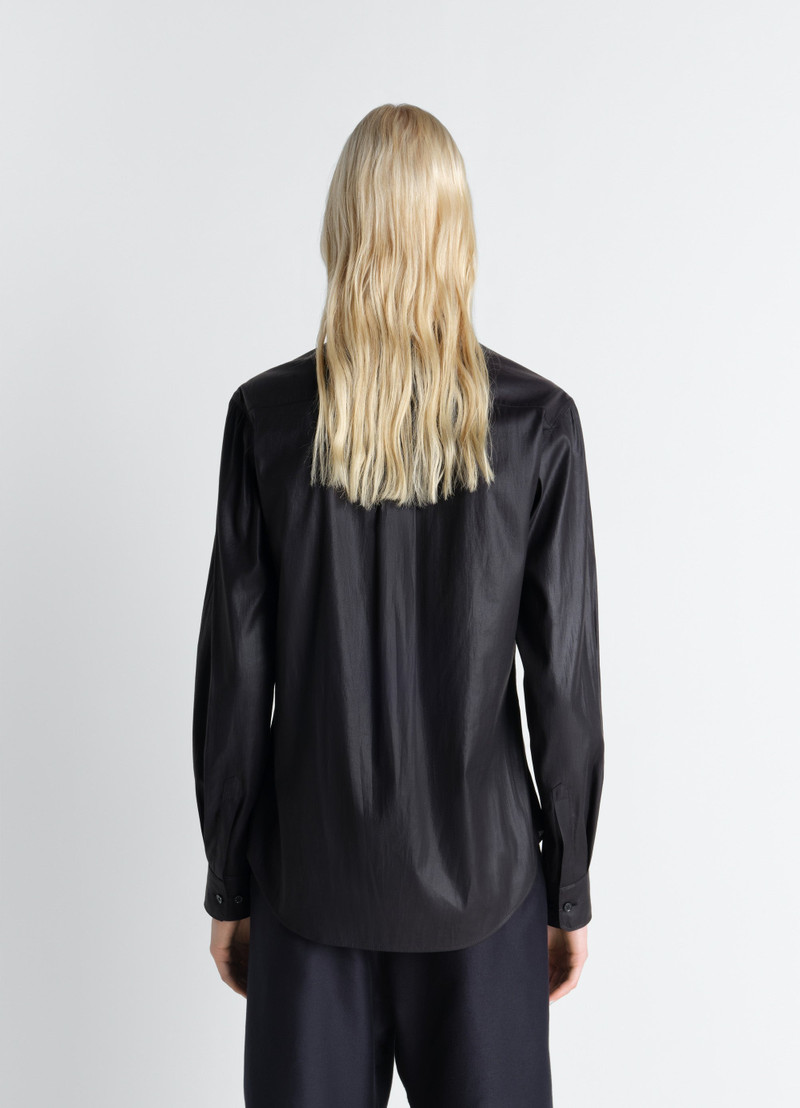 POINTED COLLAR SURREALIST SHIRT IN CHINTZED TOILE 6