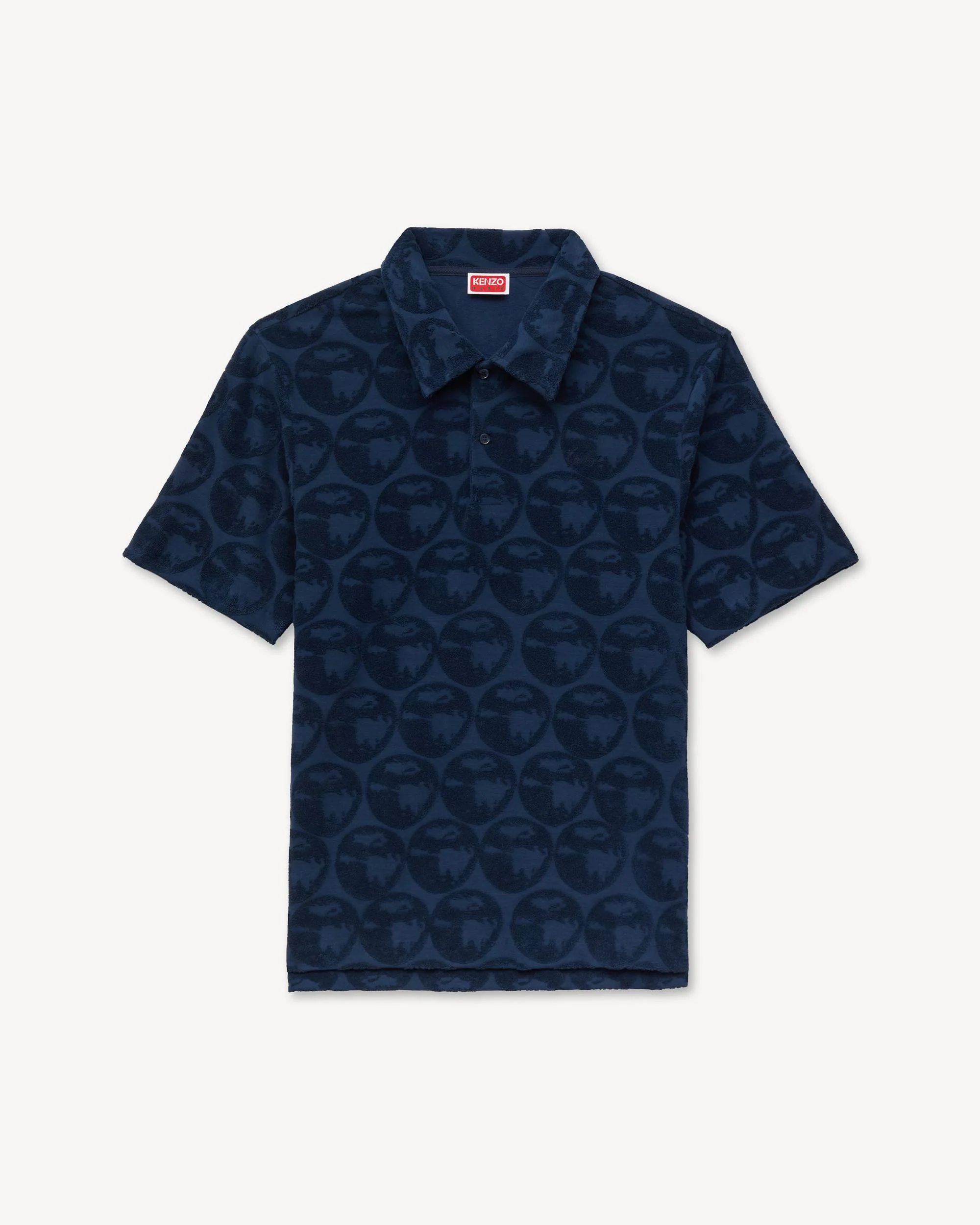 'KENZO Apple Pop' embroidered polo in cotton towel - 1