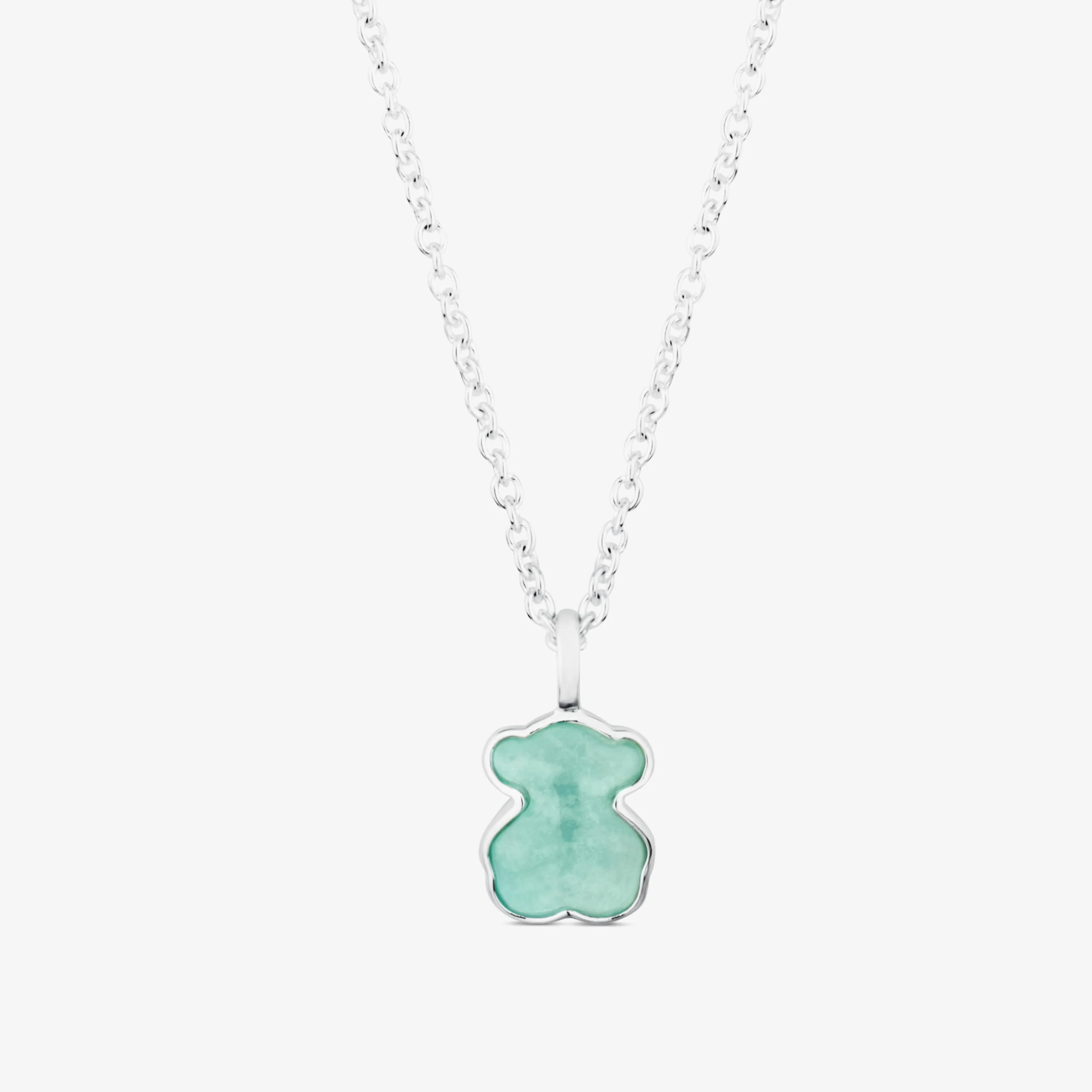 Silver New Color Necklace with Amazonite - 1