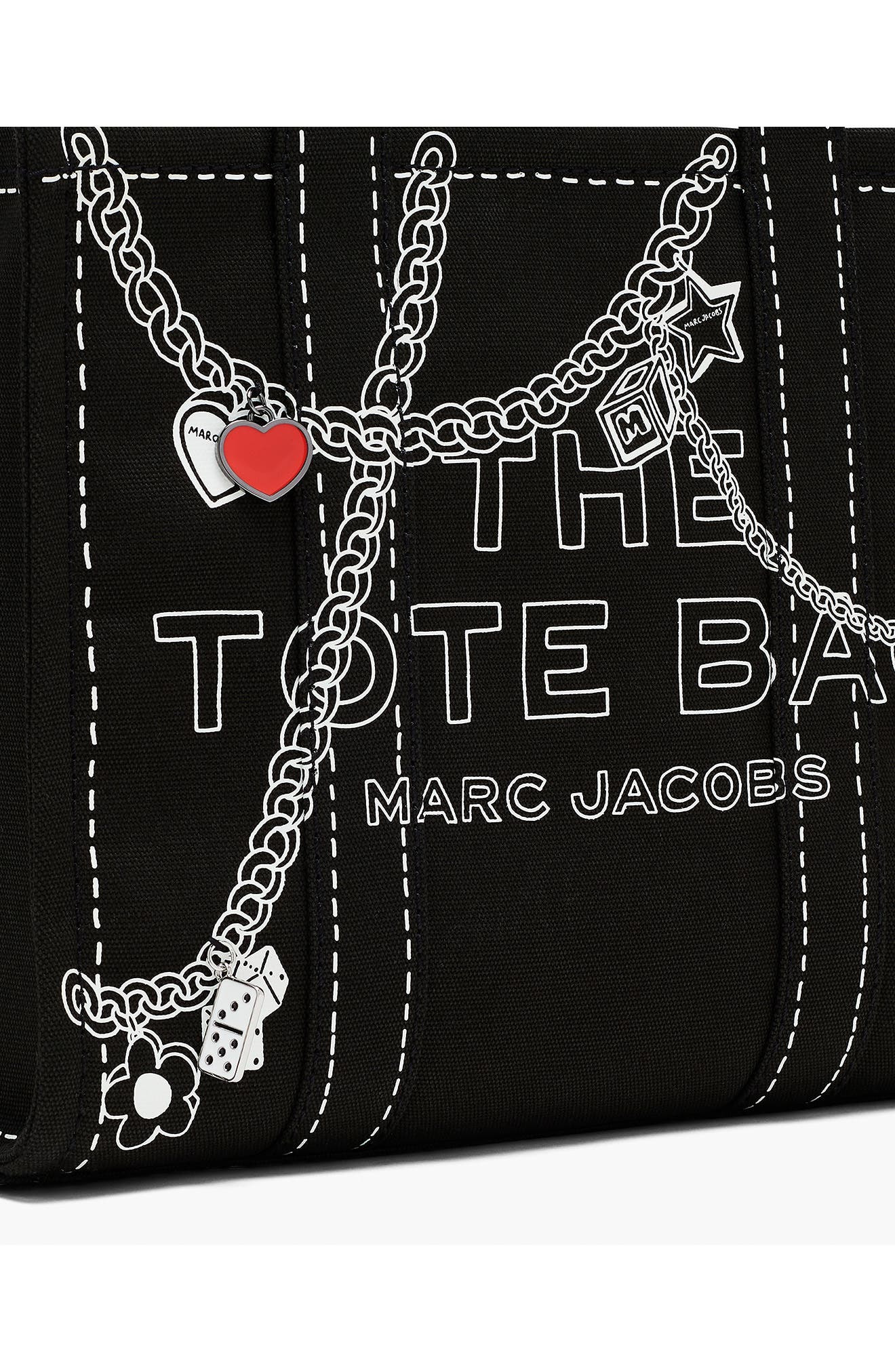 Marc Jacobs The Medium Canvas Tote in Black Multi at Nordstrom - 5