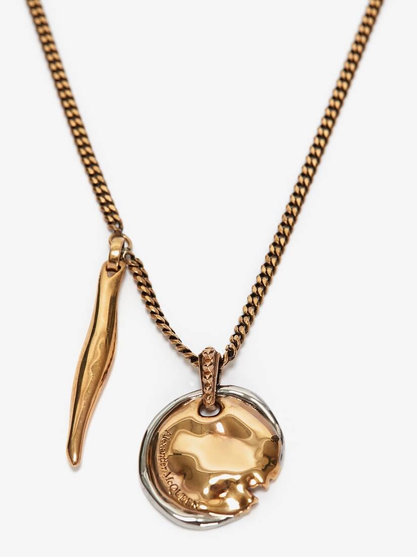Medium Molten Necklace in Antique Silver/antique Gold - 2