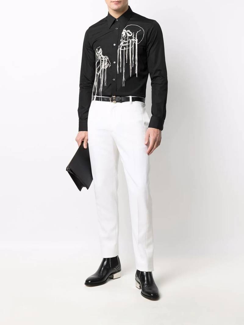 Alexander McQueen skull-print shirt outlook