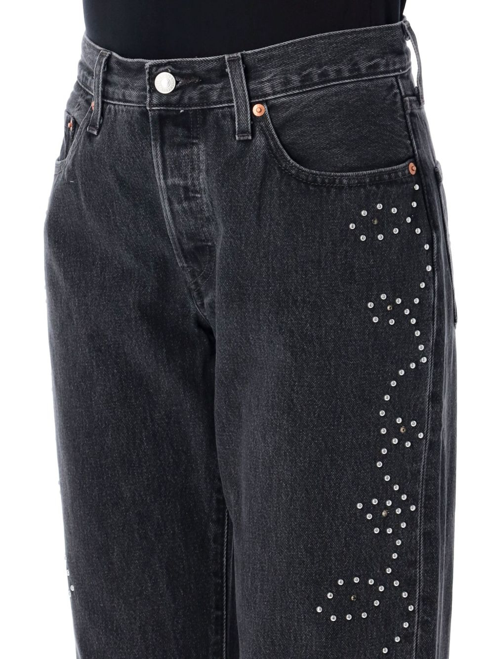 90s crystal-embellished jeans - 3