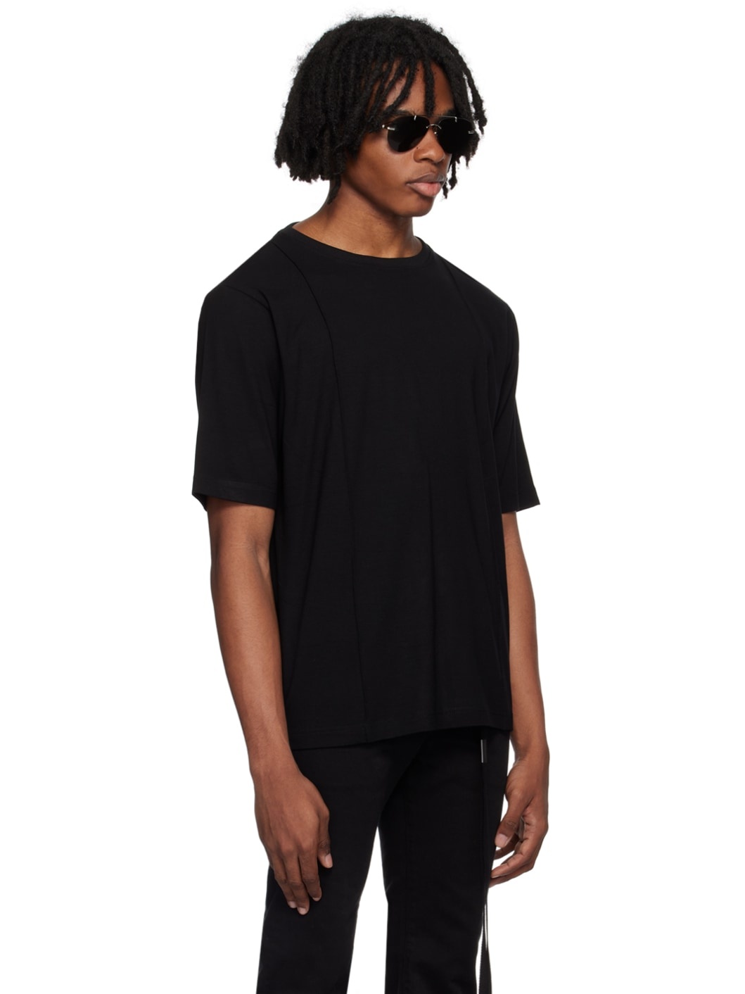 Black Creased T-Shirt - 2