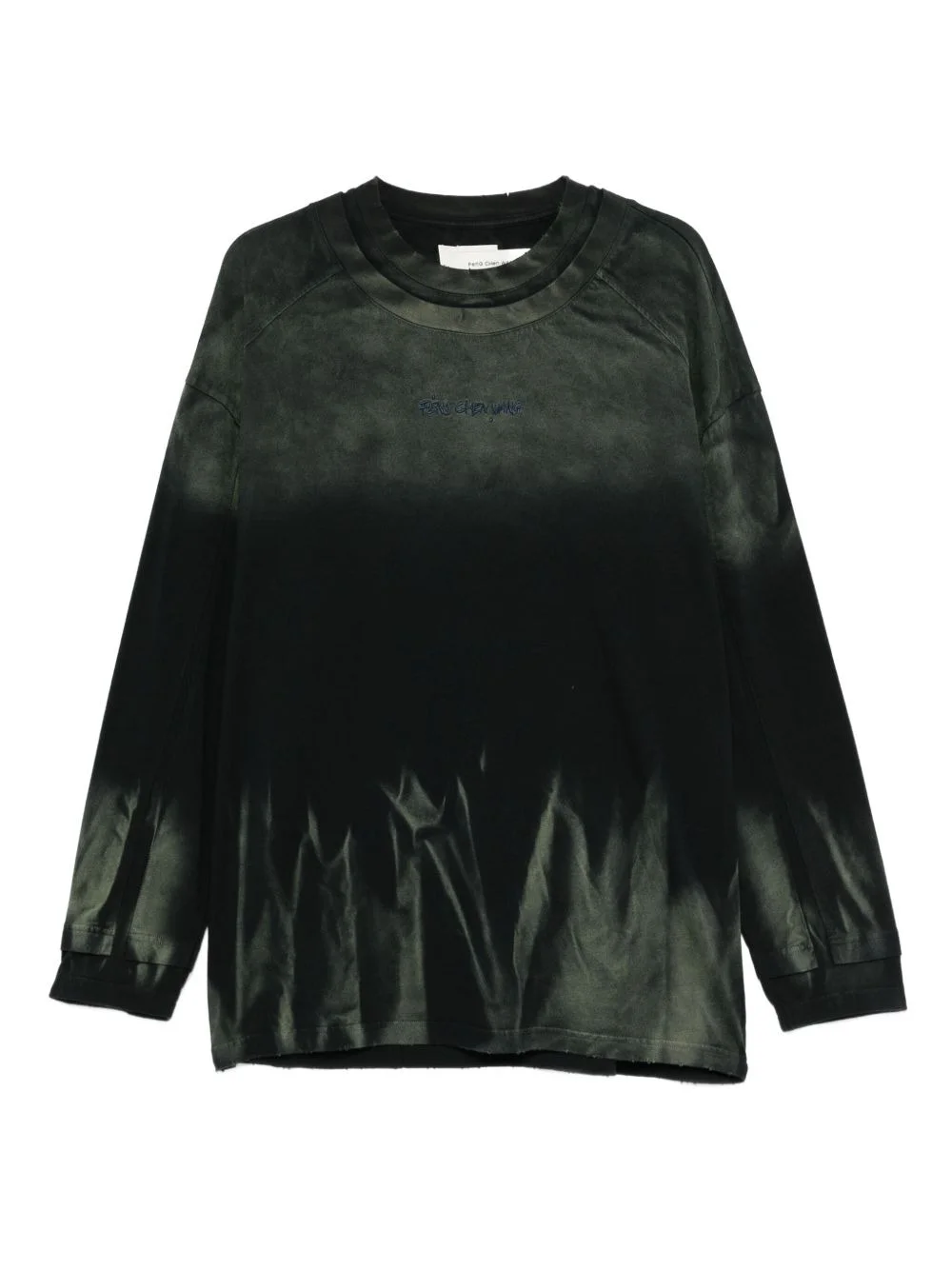 dip-dye long-sleeved sweatshirt - 1