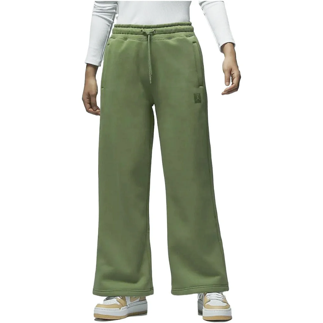 (WMNS) Air Jordan Flight Sweatpants Asia Sizing 'Olive Green' FD7225-340 - 1