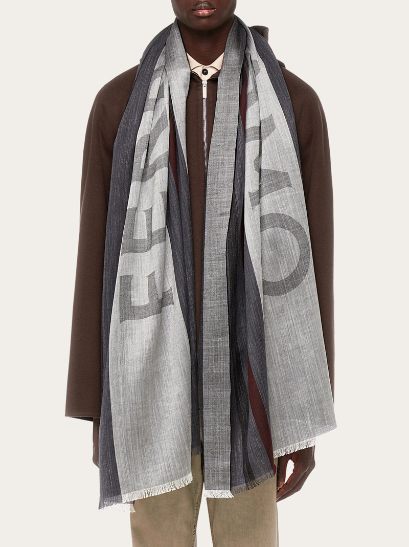 Maxi-striped jacquard stole 3