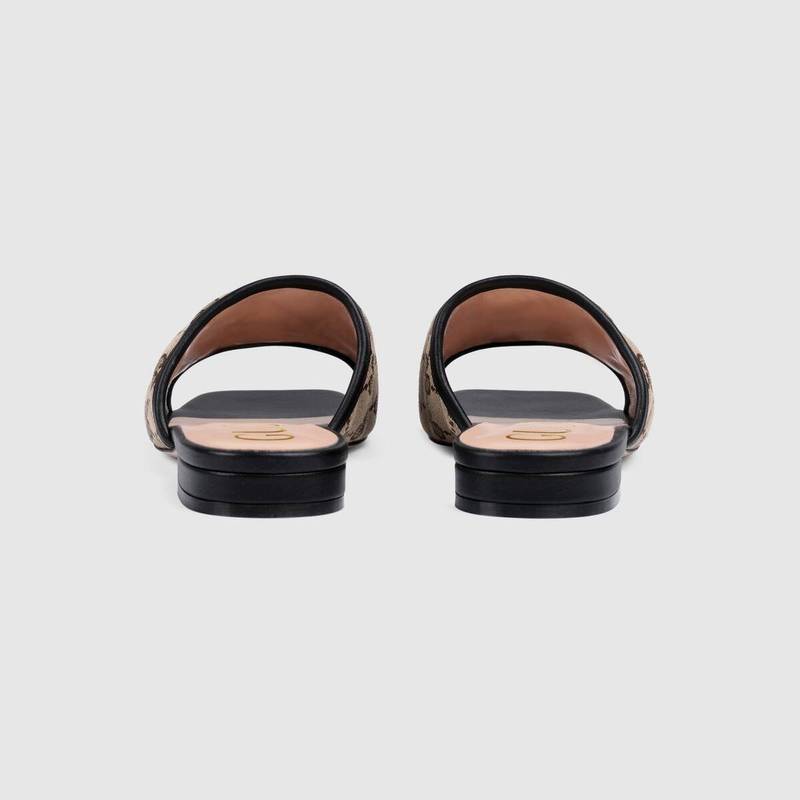 GUCCI Women's GG matelassé canvas slide sandal outlook