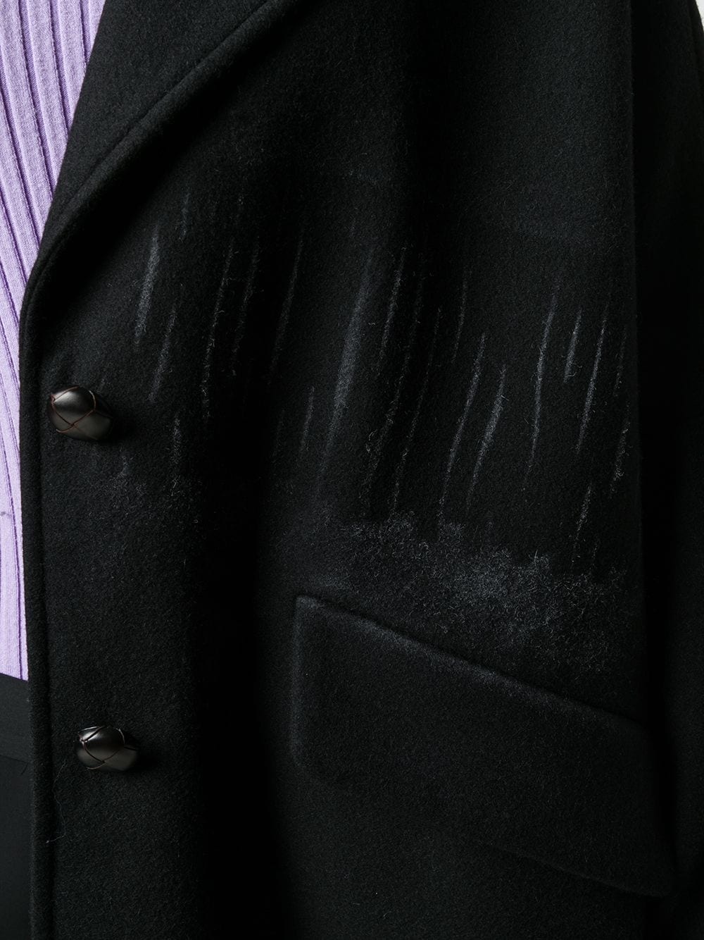 fringe-detail oversize coat - 5