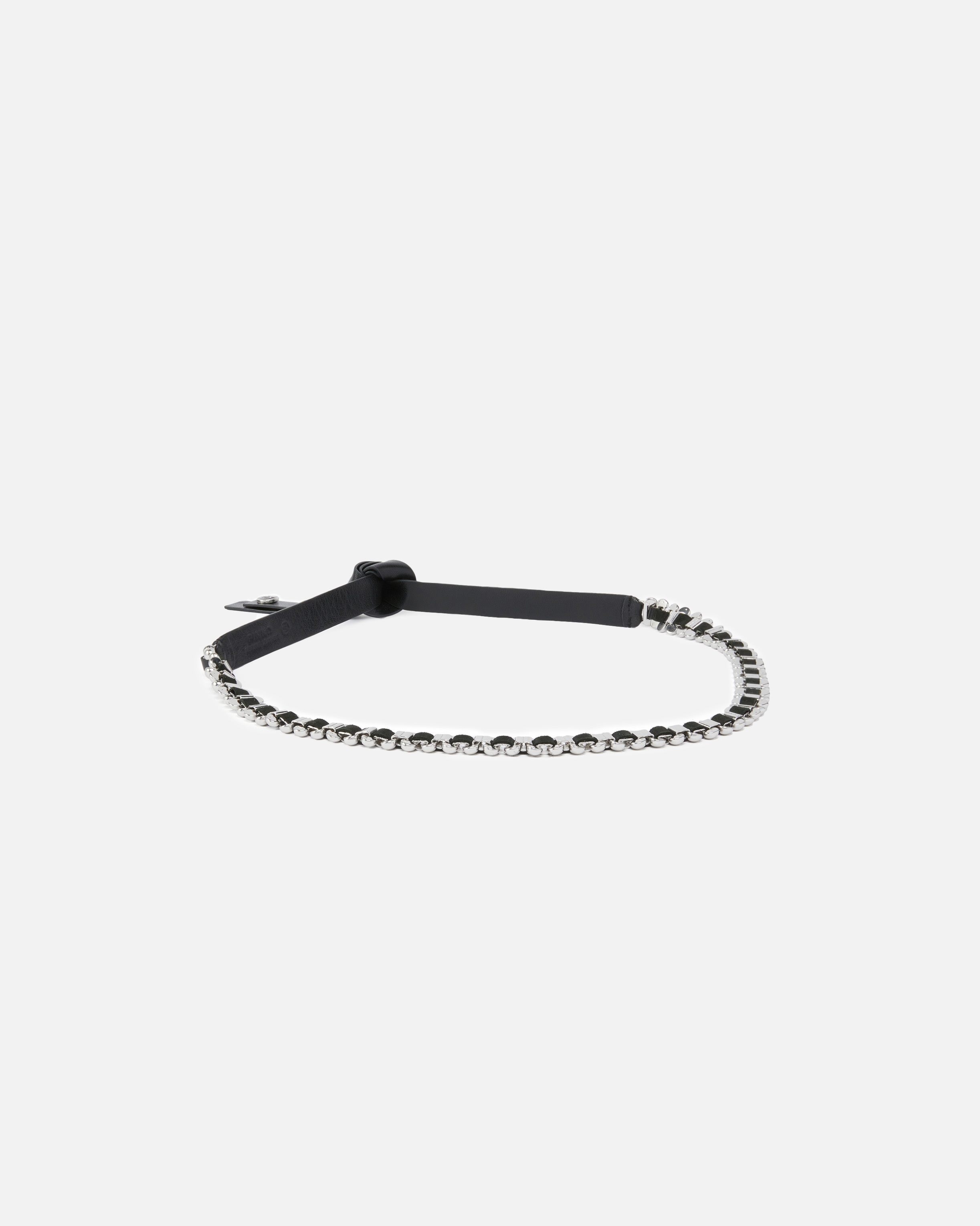LEATHER BELT WITH METAL INSERTS - 2