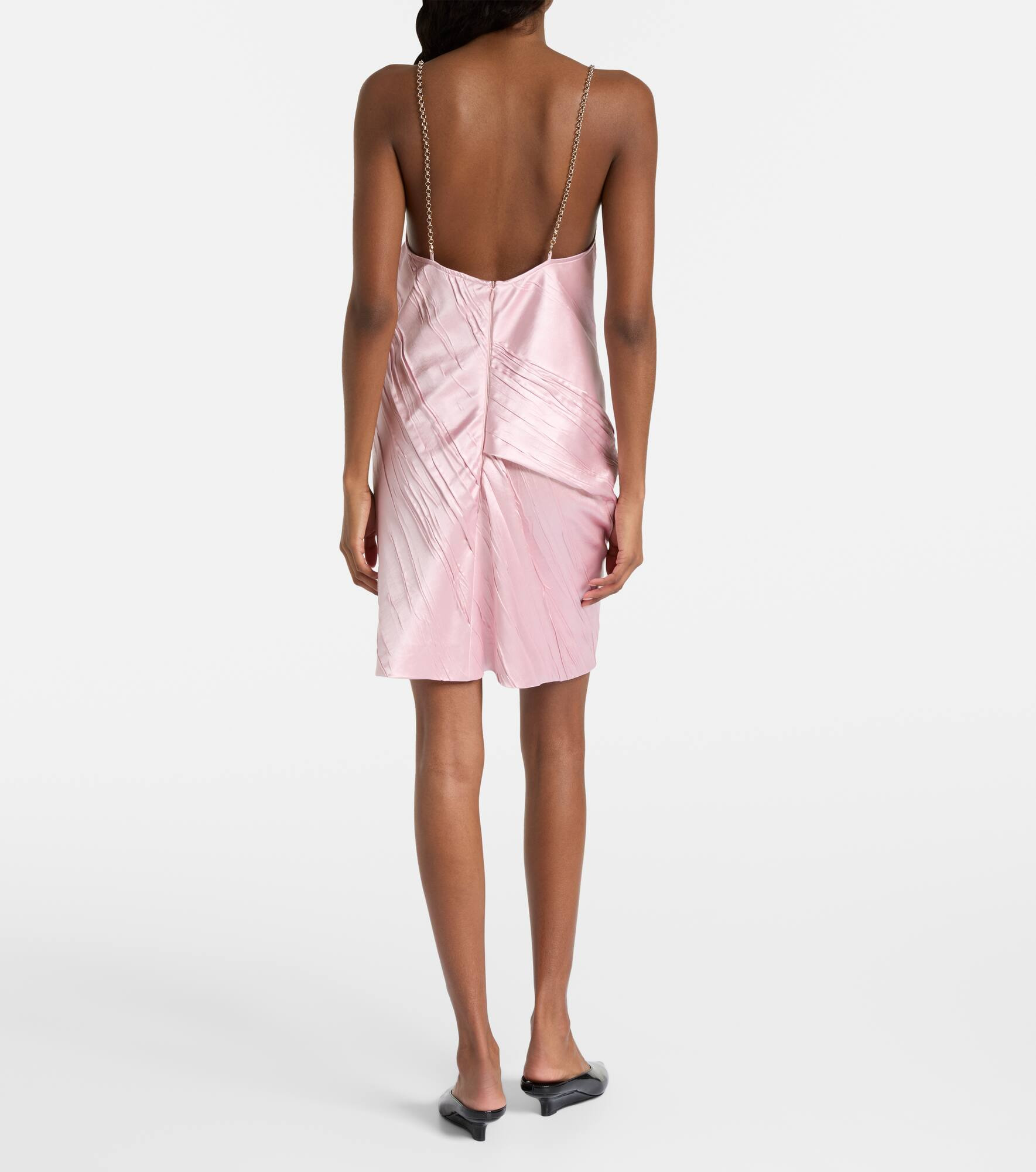 Carta pleated satin minidress - 3