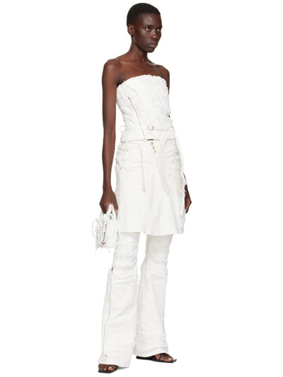 OTTOLINGER White Frayed Edge Denim Miniskirt outlook