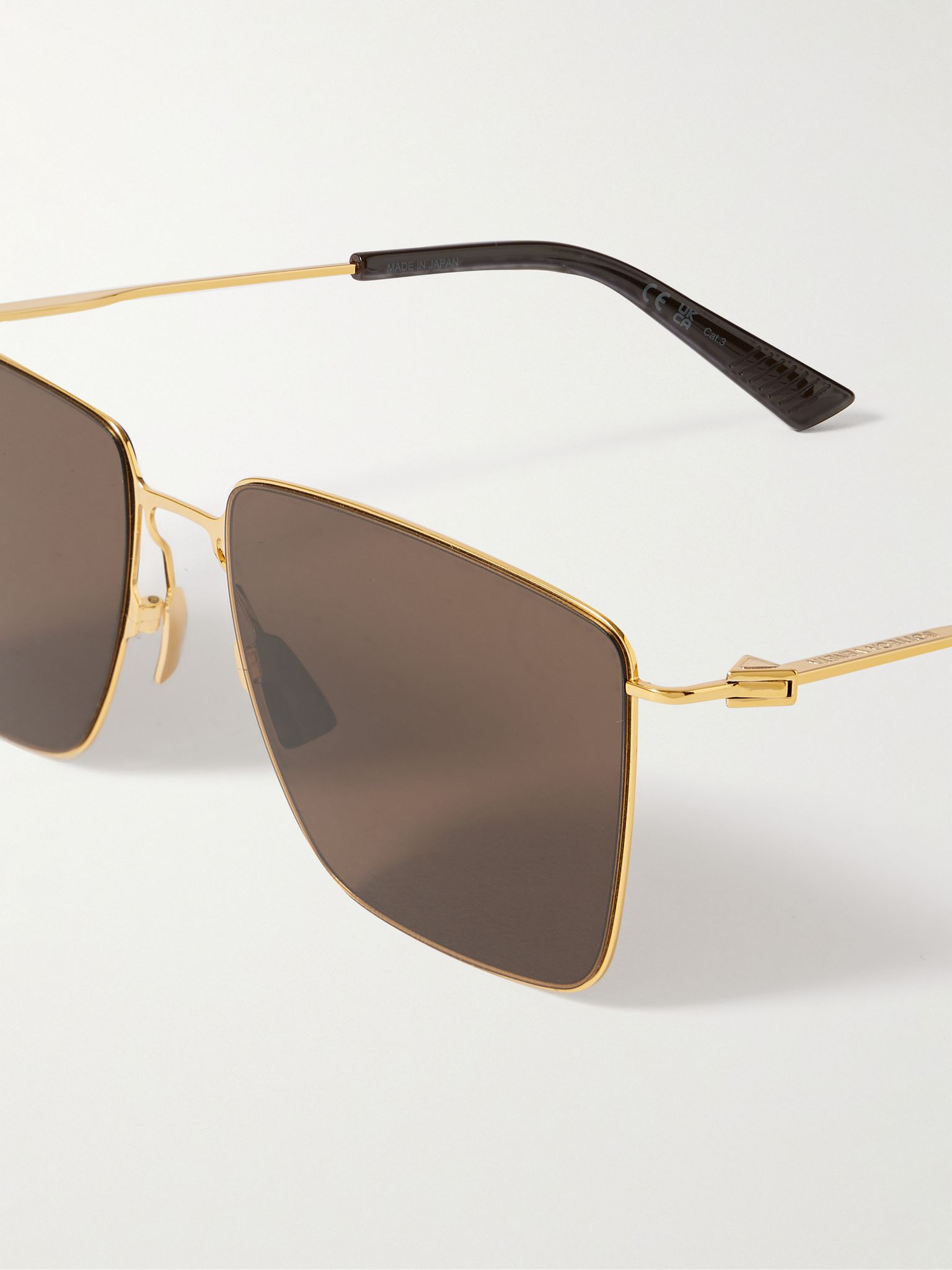 D-Frame Gold-Tone Sunglasses Gold - 3