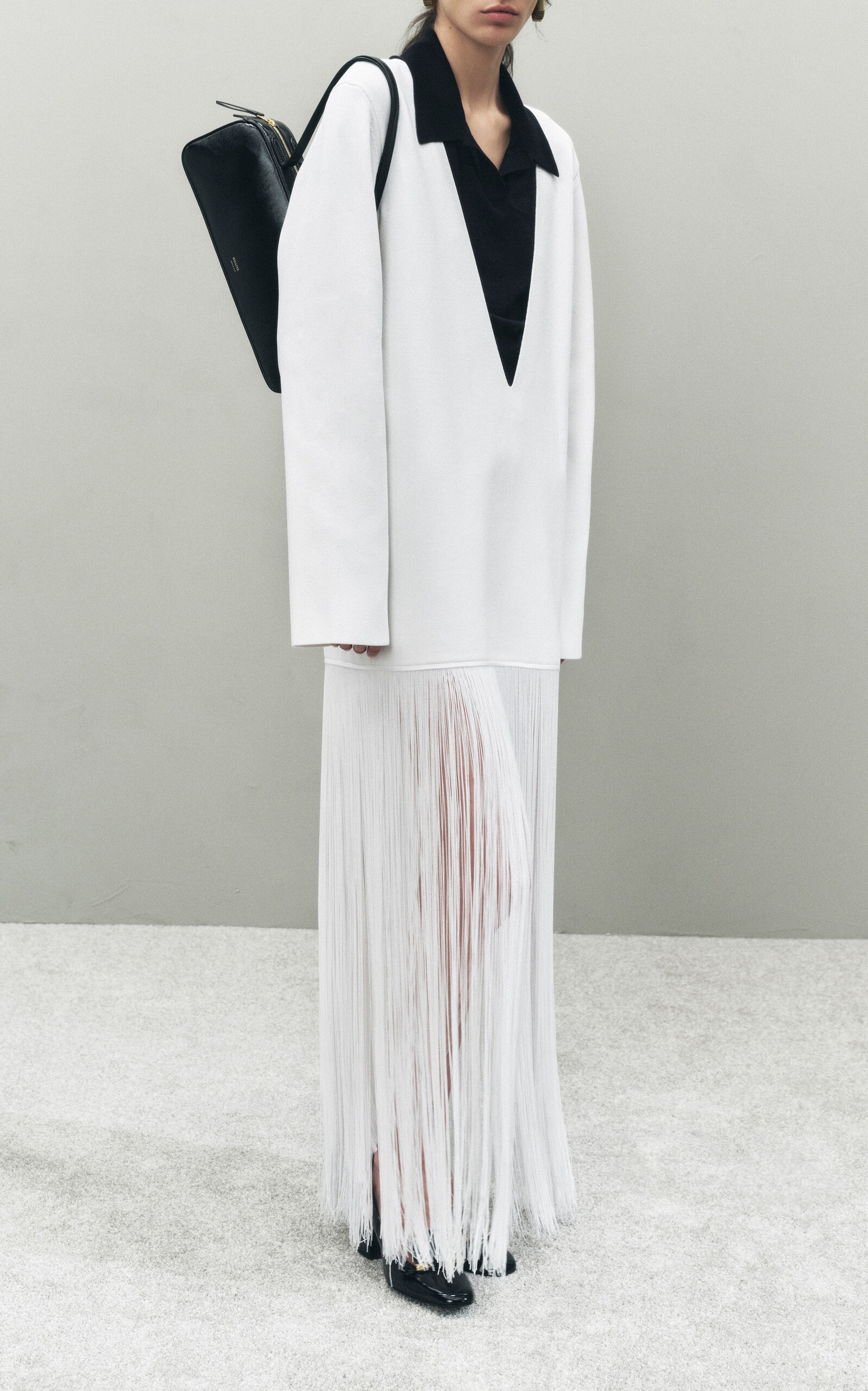 Paley Fringed Woven Maxi Dress white - 2
