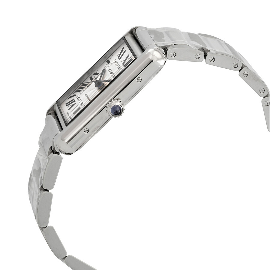 Pre-owned Cartier Tank Silver Dial Men's Watch WSTA0053 - 2