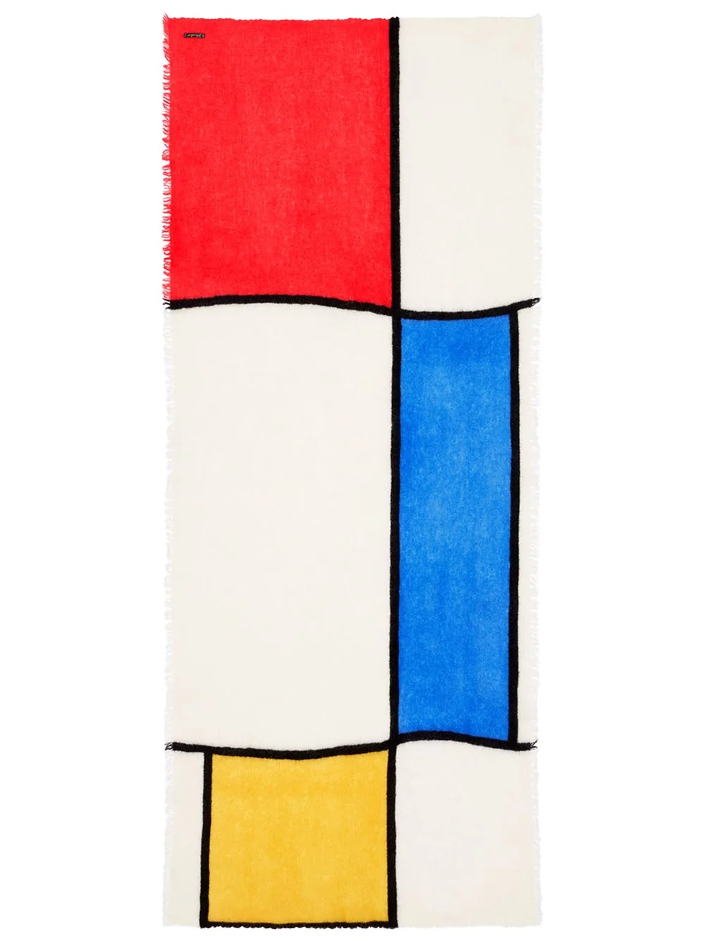 PATOS CASHMERE SCARF WITH COLOR BLOCK - 1
