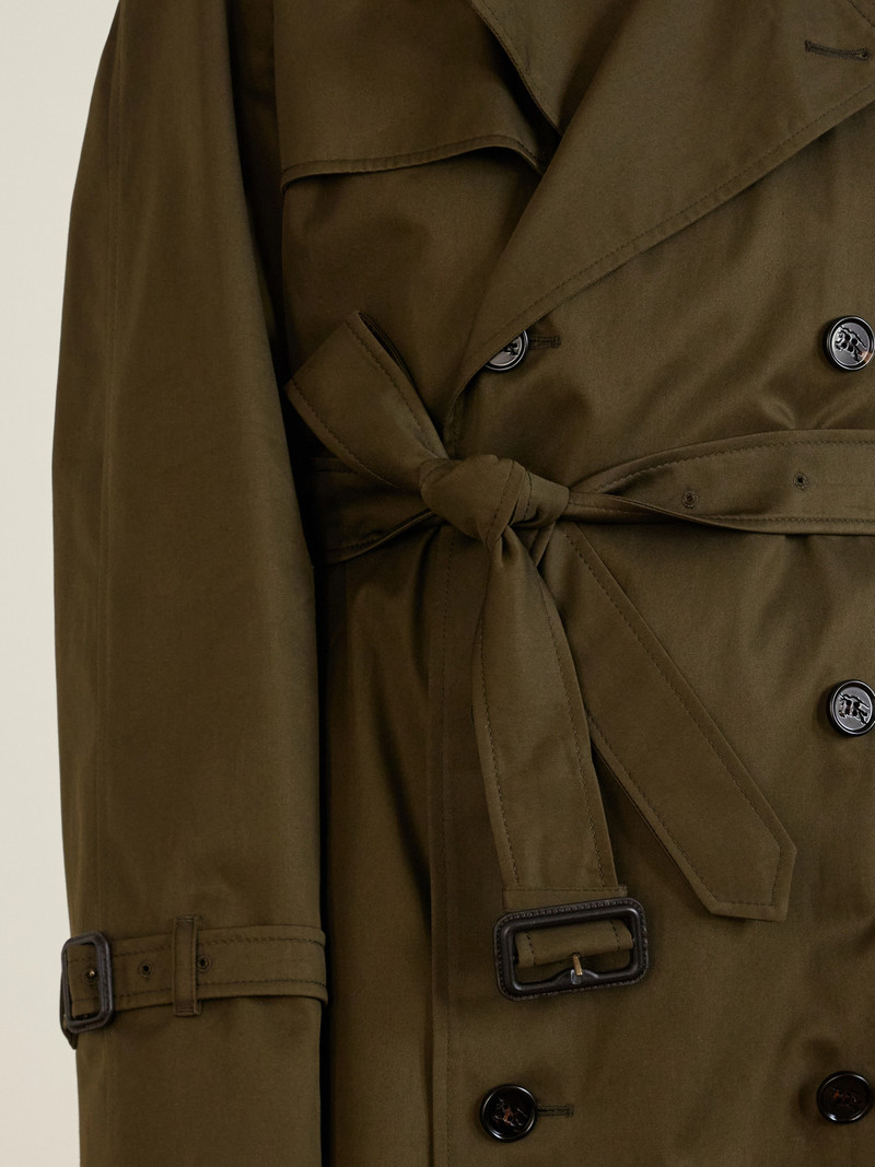 Double-breasted Belted Cotton Trench 6