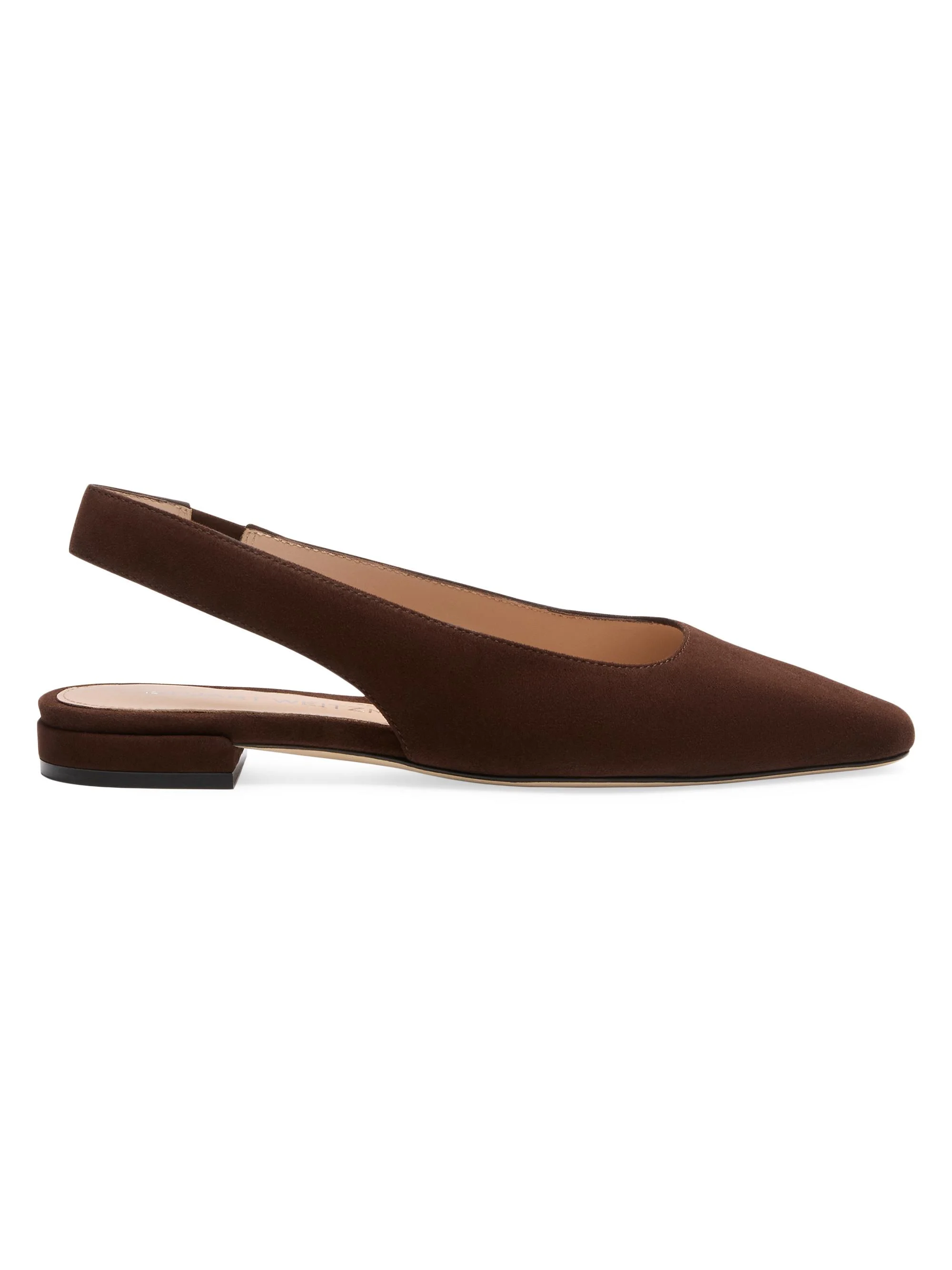 Women's Stassi Suede Slingback Flats - Walnut - 1
