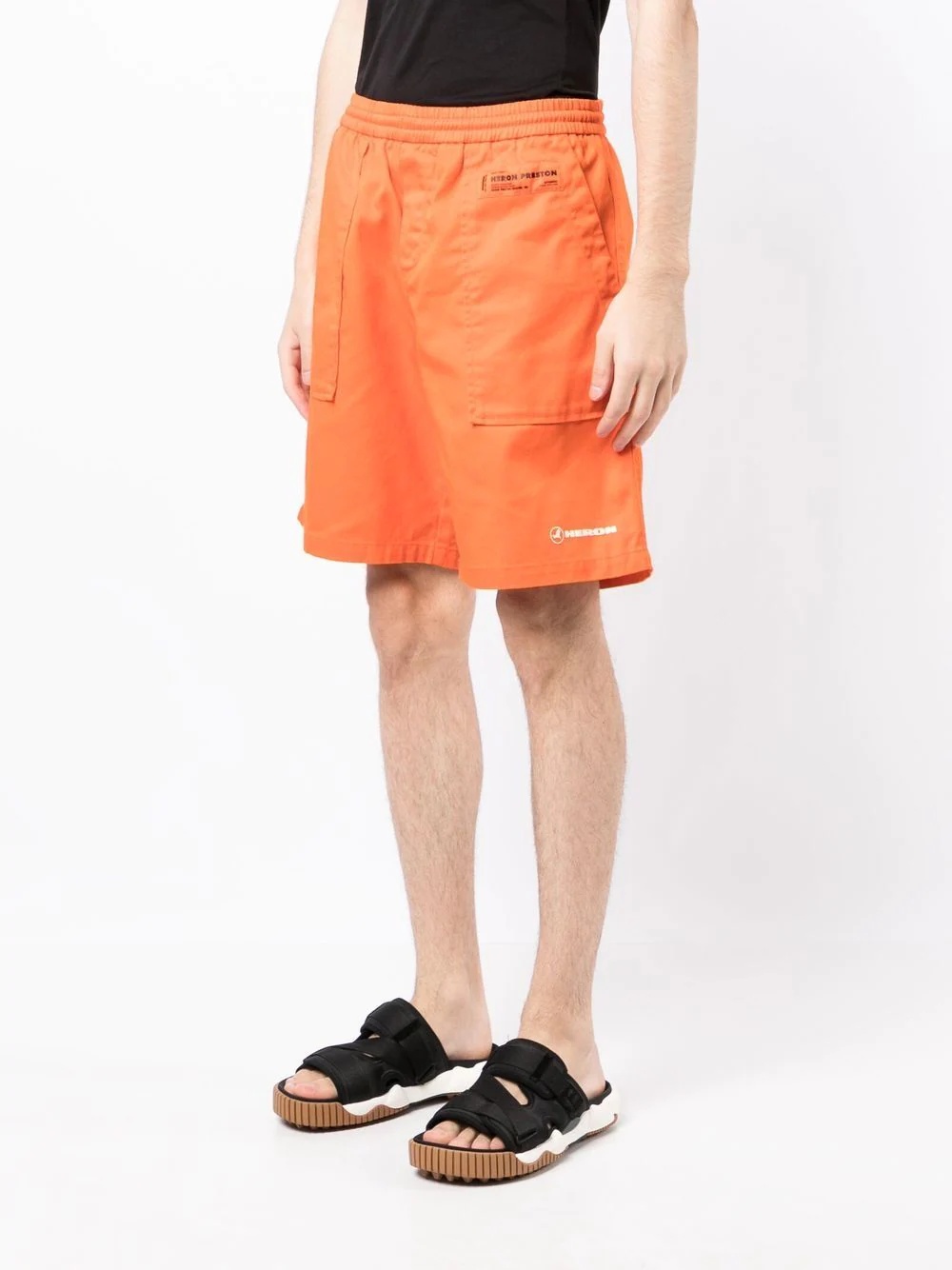 recycled cotton track shorts - 3