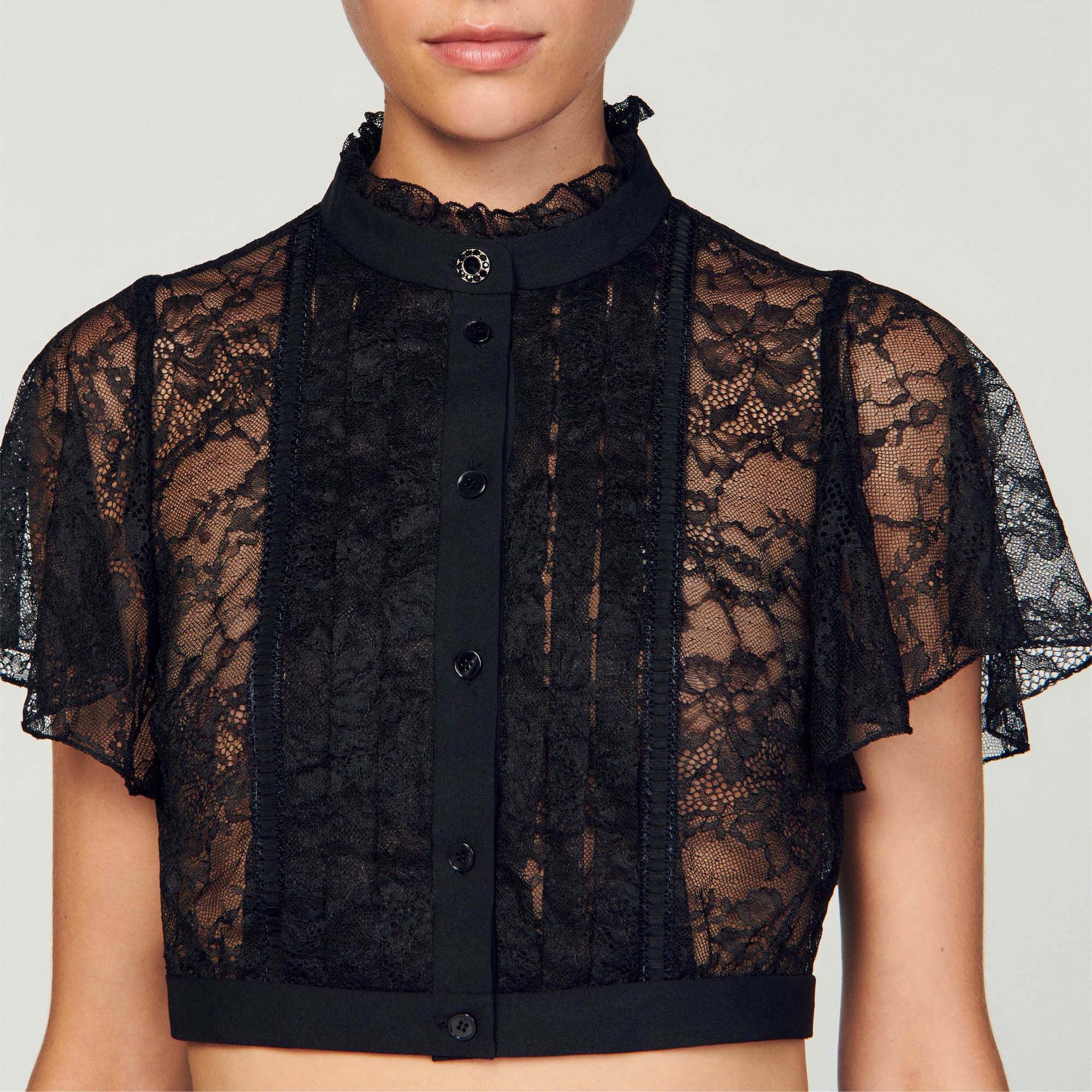 SHORT LACE BLOUSE - 4
