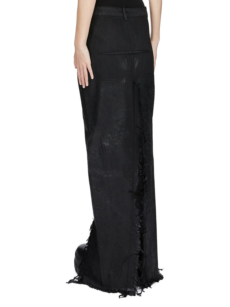 Black Concordians Runway Sliced Denim Maxi Skirt 3