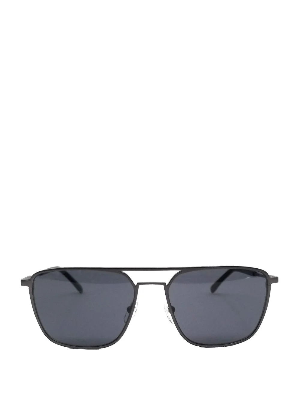 double-bridge rectangle-frame sunglasses - 1