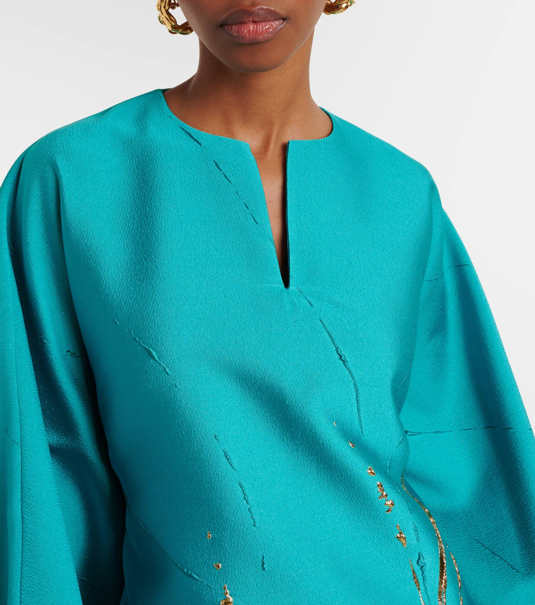 Iman jacquard brocade kaftan - 5