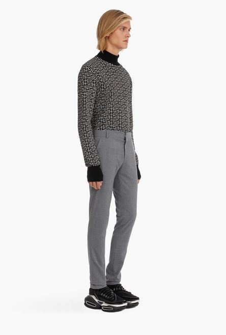 Gray wool pants - 7
