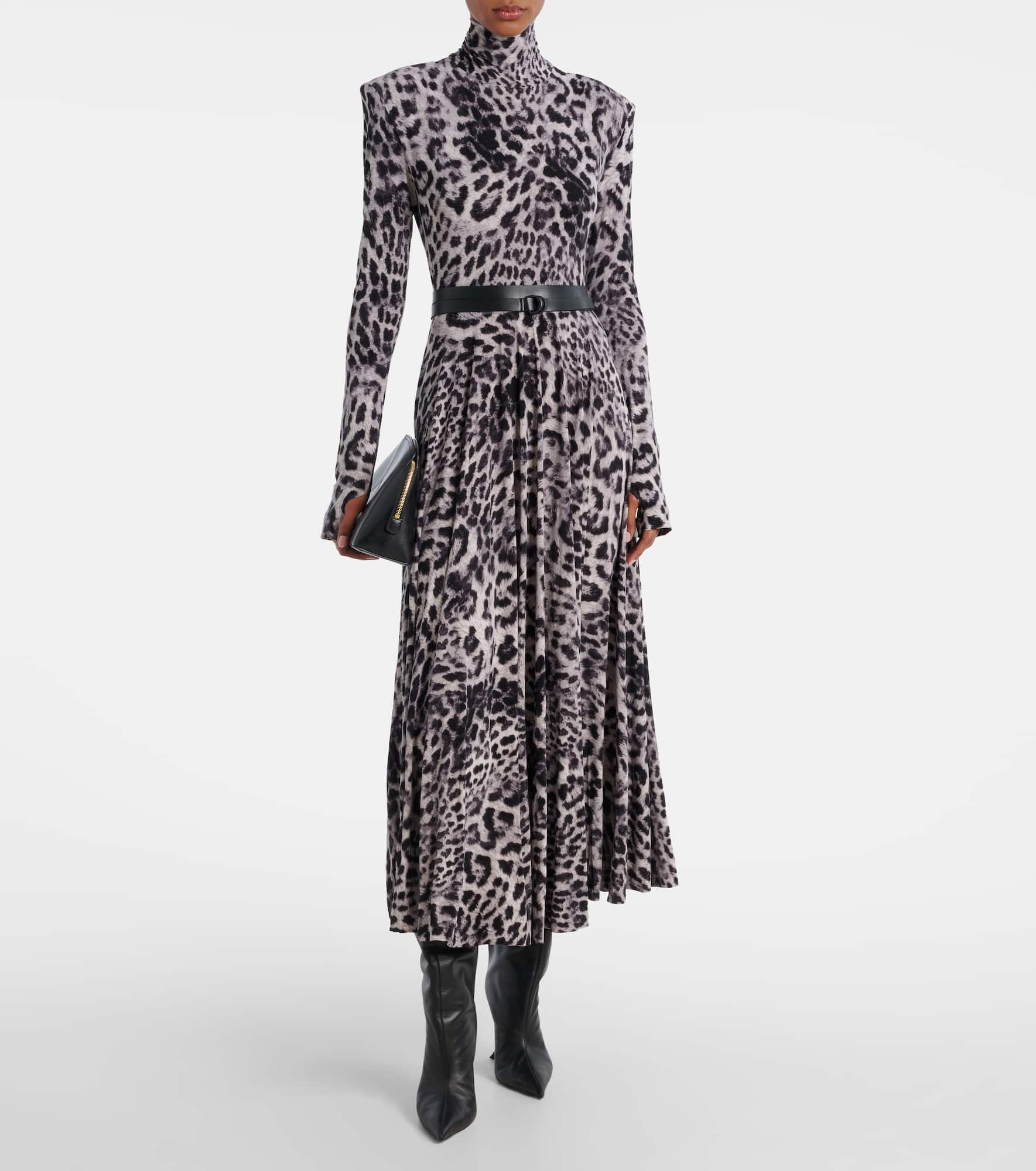 Leopard-print midi dress - 2