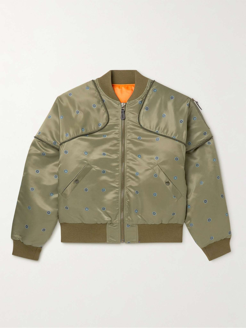 Convertible Printed Shell Bomber Jacket 1