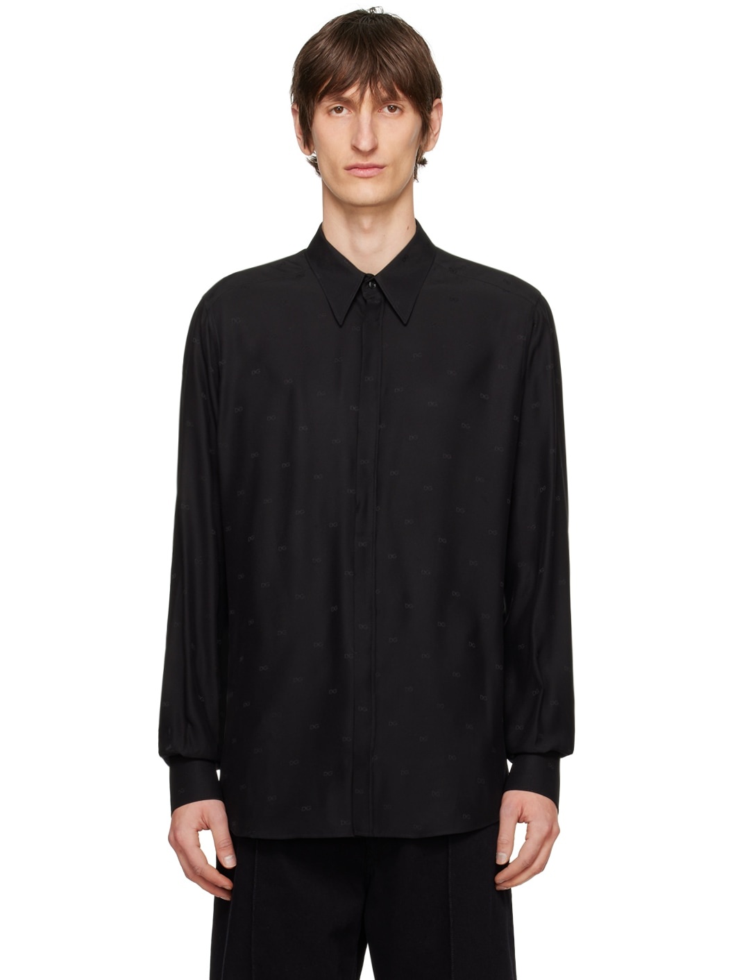 Black Martini-Fit Shirt - 1