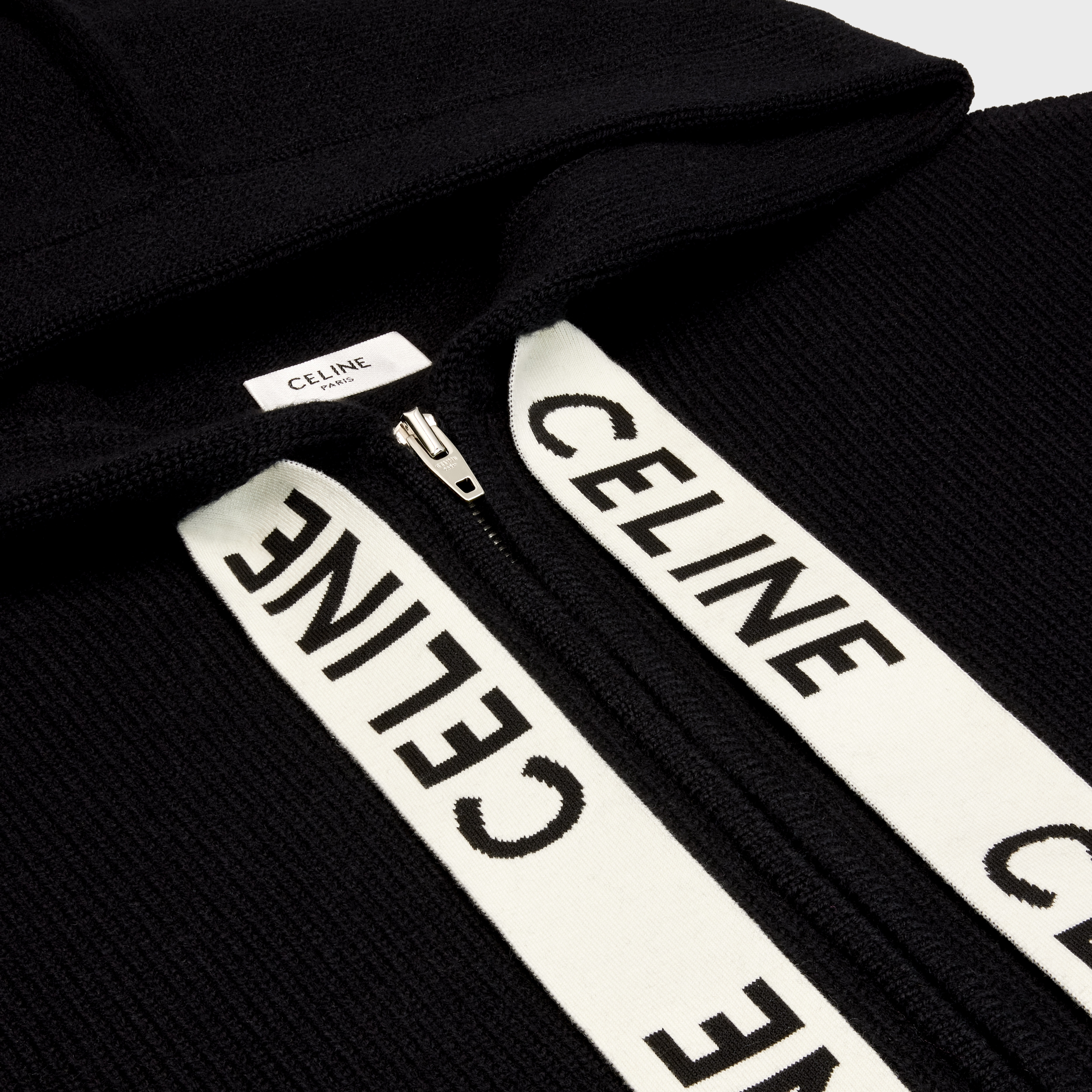 celine hooded sweater in wool and cashmere - 3