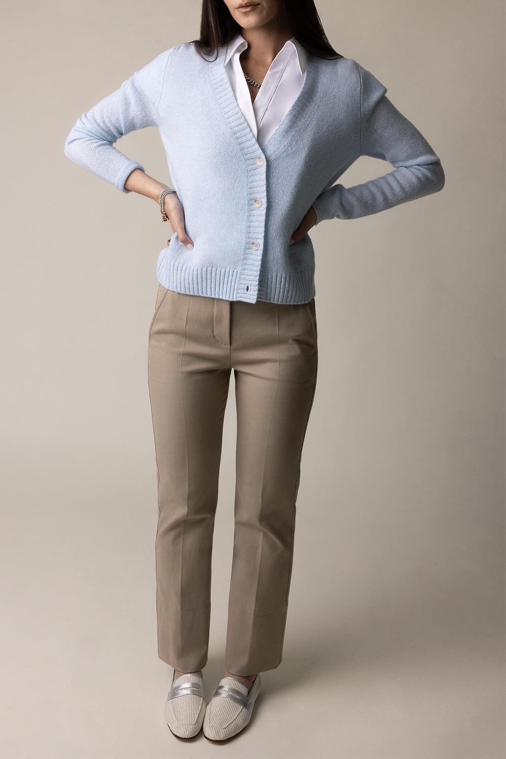 V-Neck Button Cardigan - 2