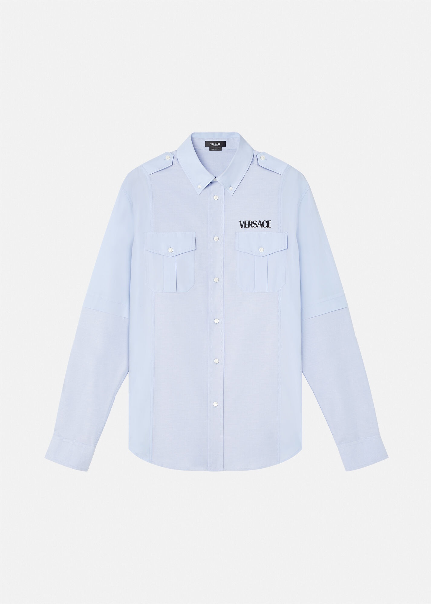 Logo Embroidered Cotton Poplin Shirt - 1