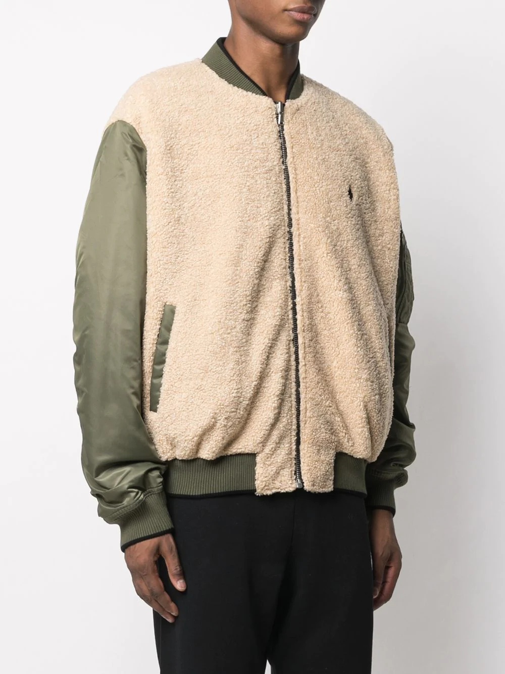 reversible panelled bomber jacket - 3