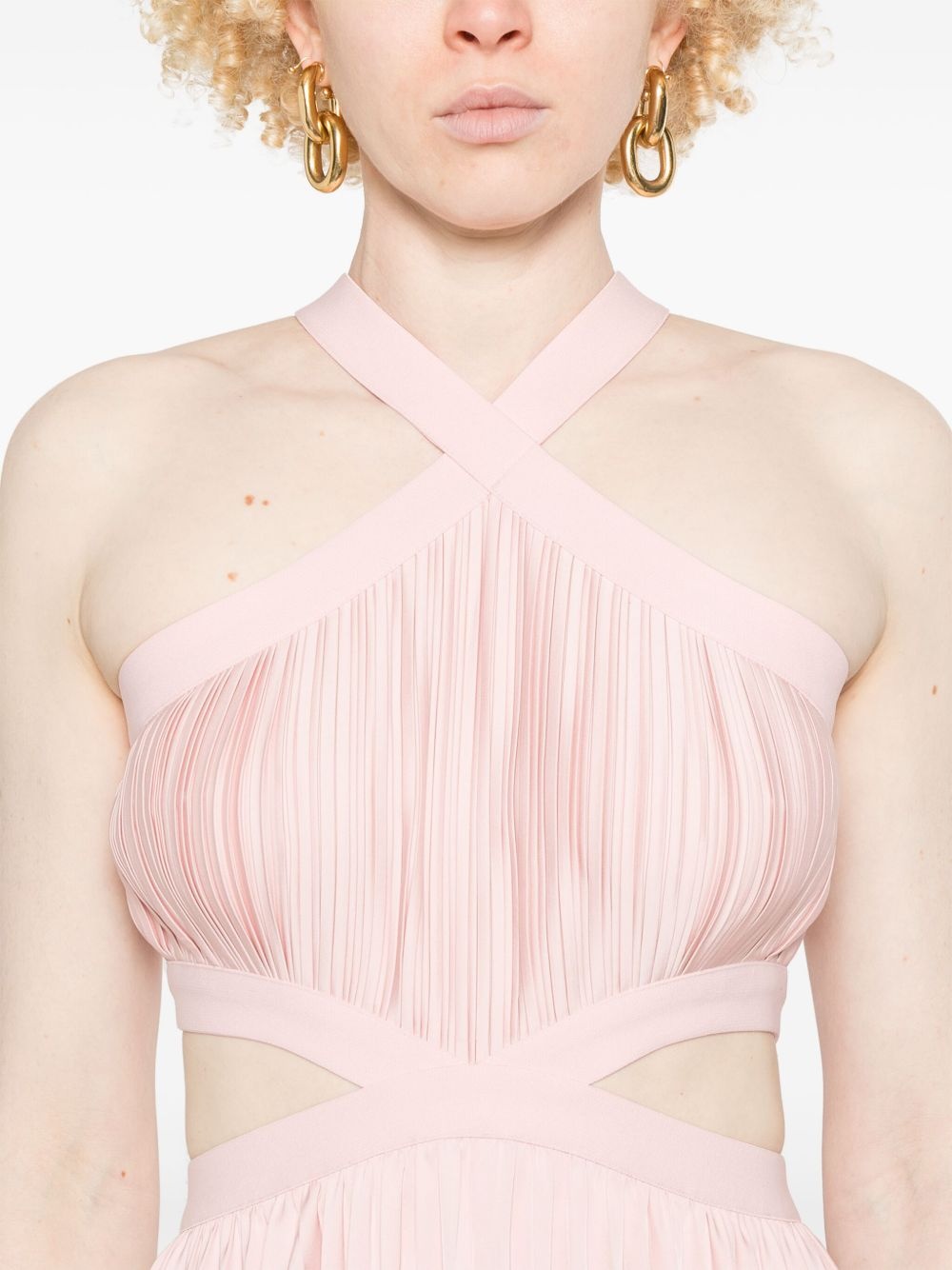 plissé-effect maxi skirt - 5