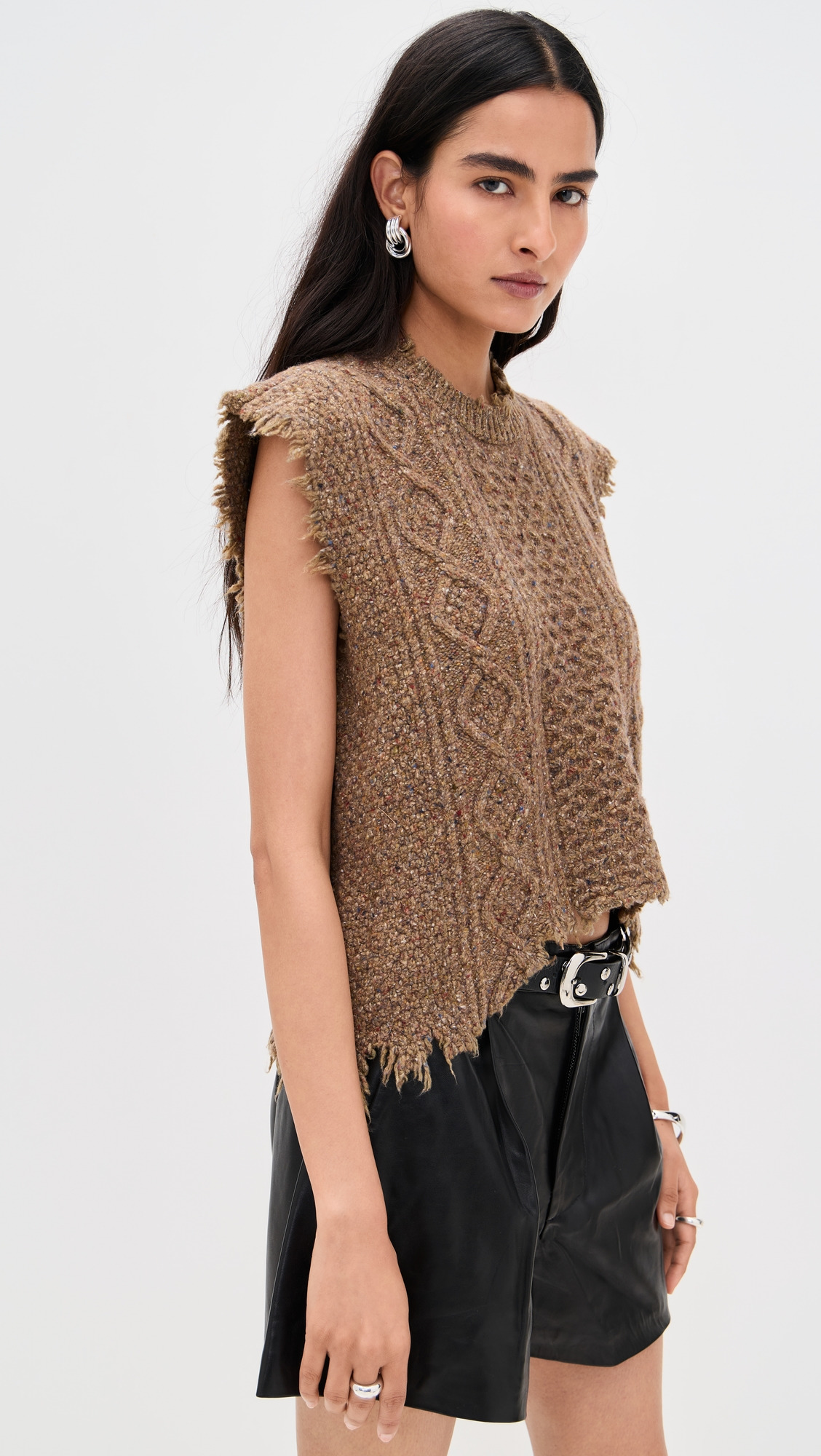 Boyfriend Cable Sweater Vest - 3
