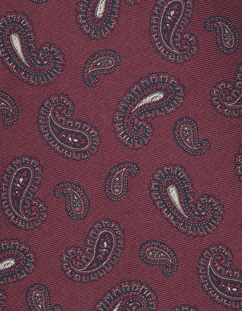 Canali BORDEAUX SILK TIE, PAISLEY MOTIF outlook