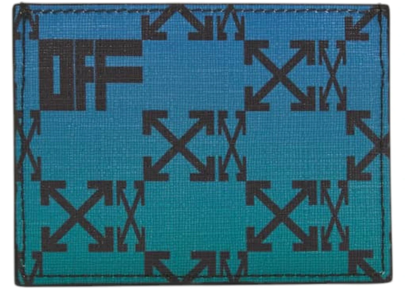 OFF-WHITE Monogram Allover Simple Card Case Blue - 1
